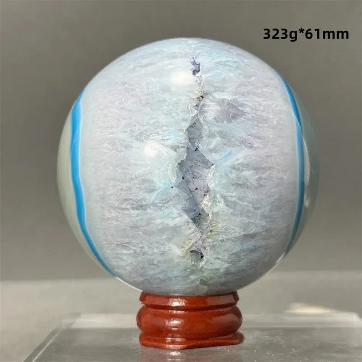 Blue Agate Sphere + Base