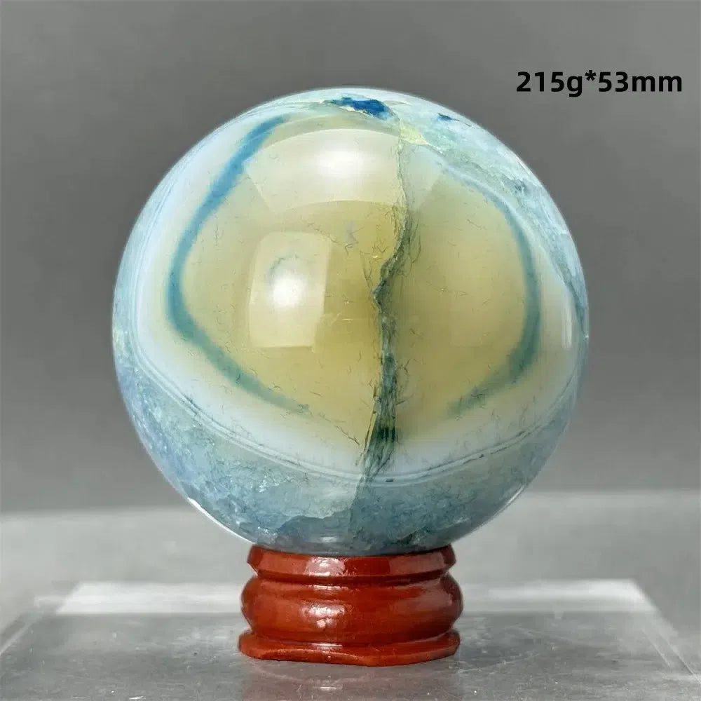 Blue Agate Sphere + Base