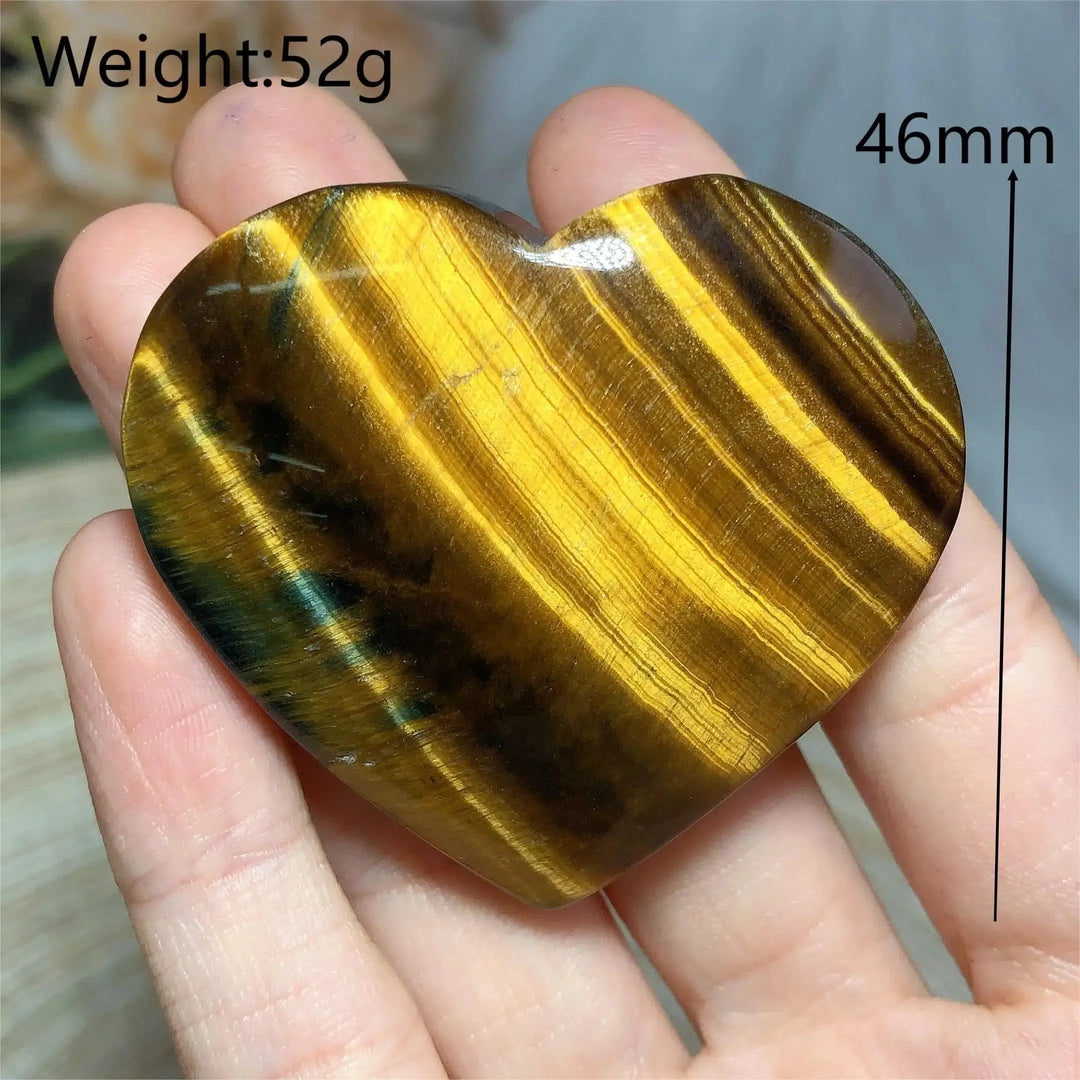 Blue And Yellow Tiger Eye Heart