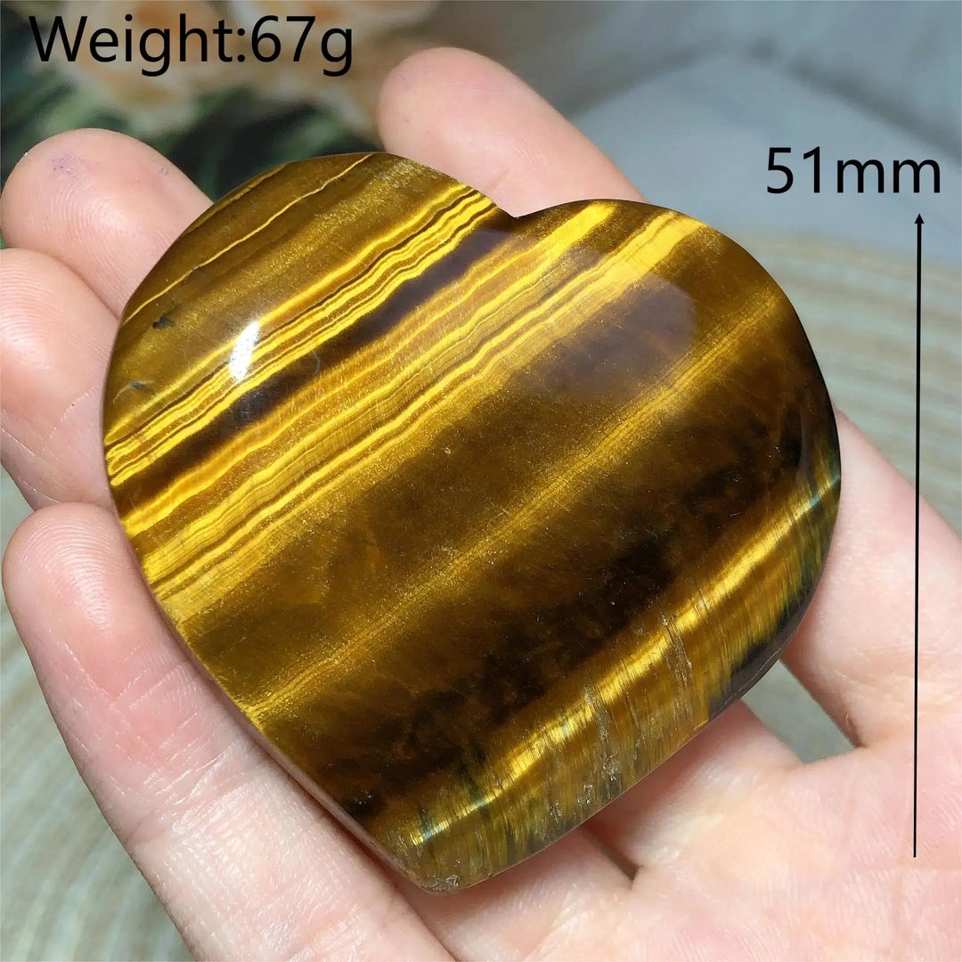 Blue And Yellow Tiger Eye Heart