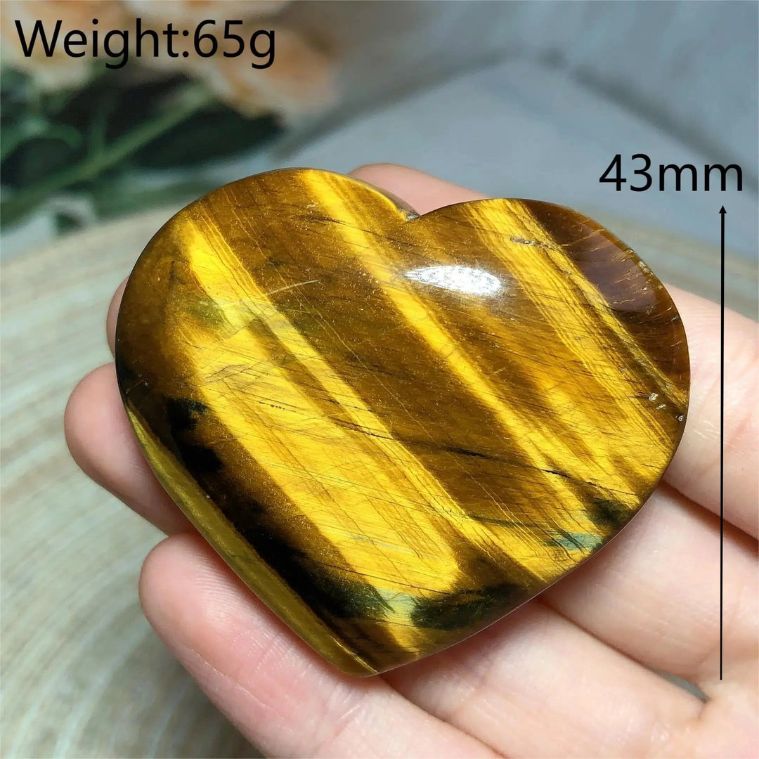 Blue And Yellow Tiger Eye Heart