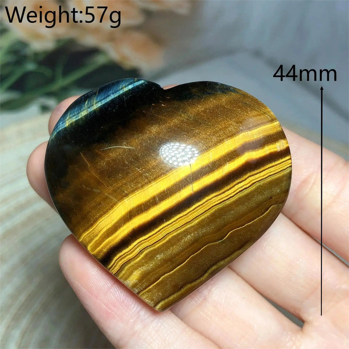 Blue And Yellow Tiger Eye Heart