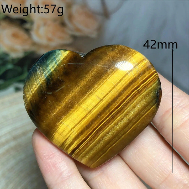 Blue And Yellow Tiger Eye Heart