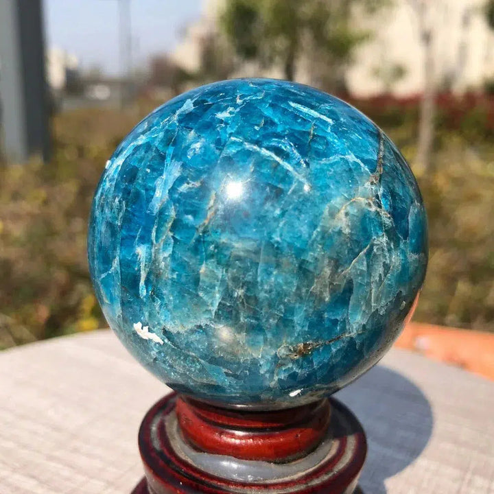 Blue Apatite Ball Sphere