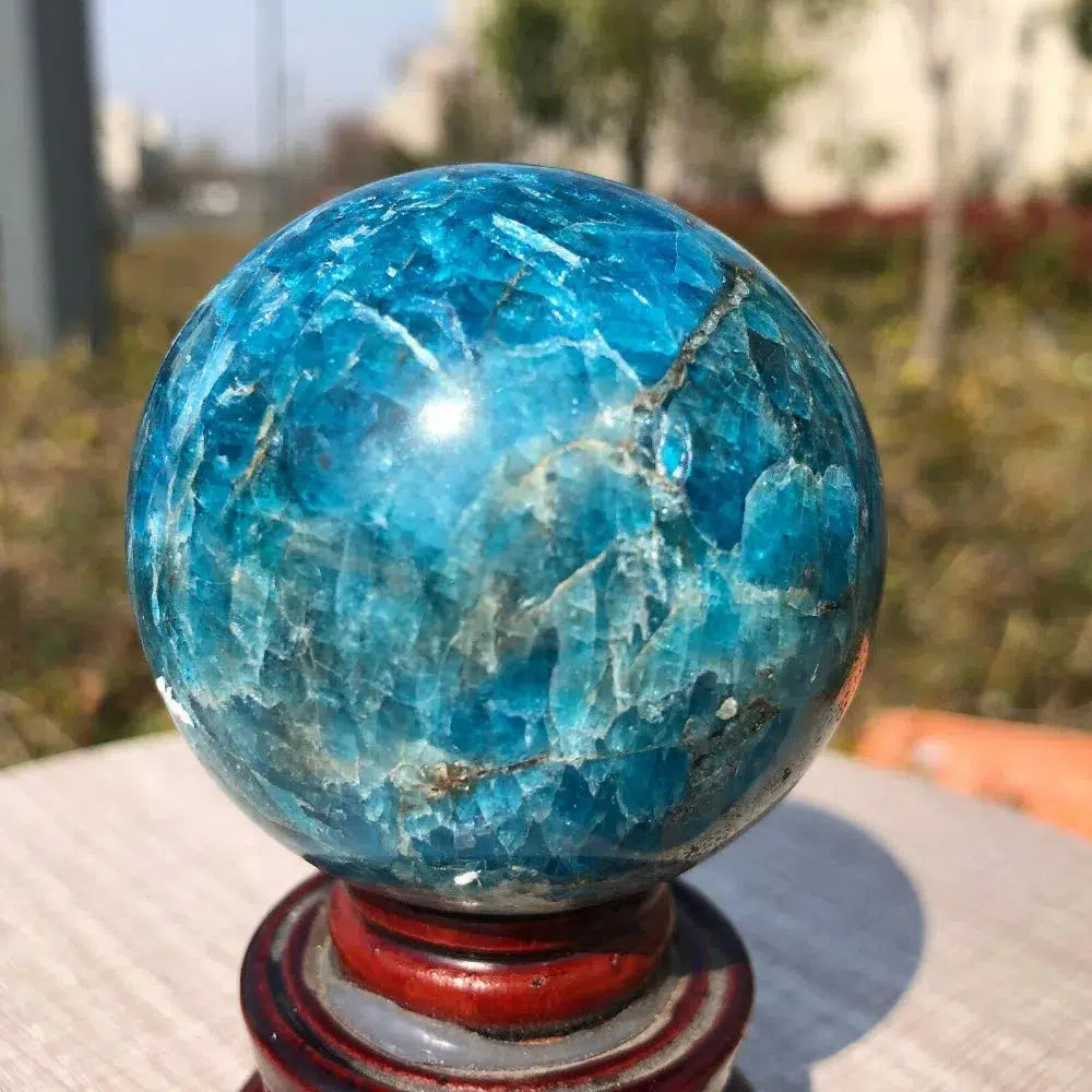 Blue Apatite Ball Sphere