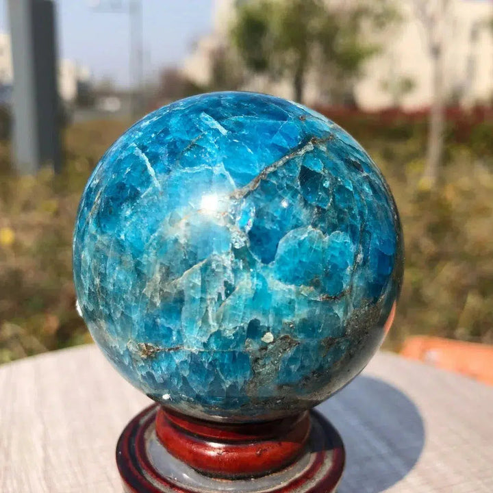 Blue Apatite Ball Sphere