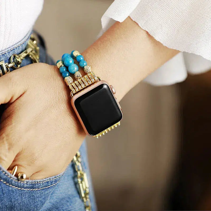 Blue Apatite Smart Watch Strap