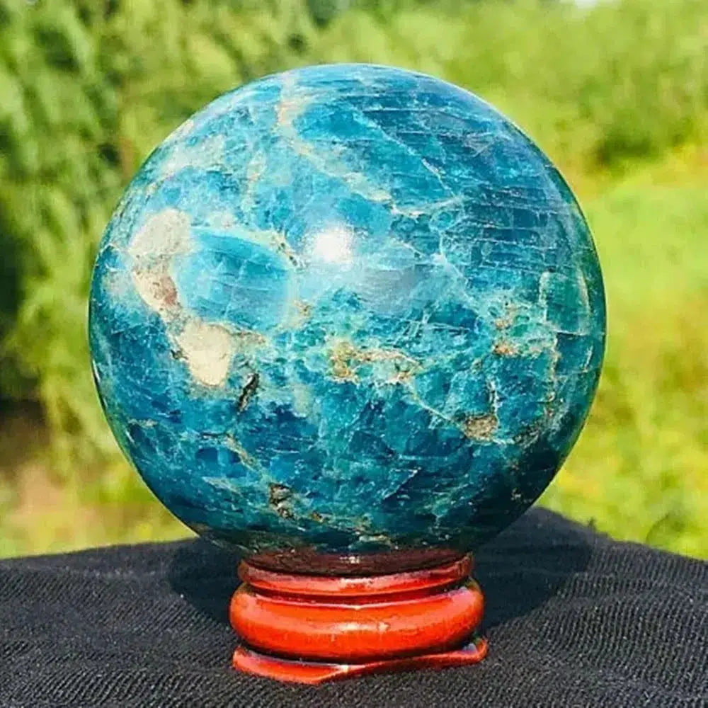 Blue Apatite Sphere