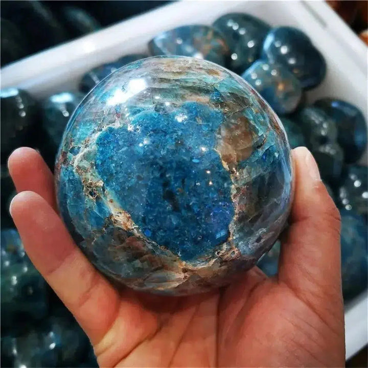 Blue Apatite Sphere