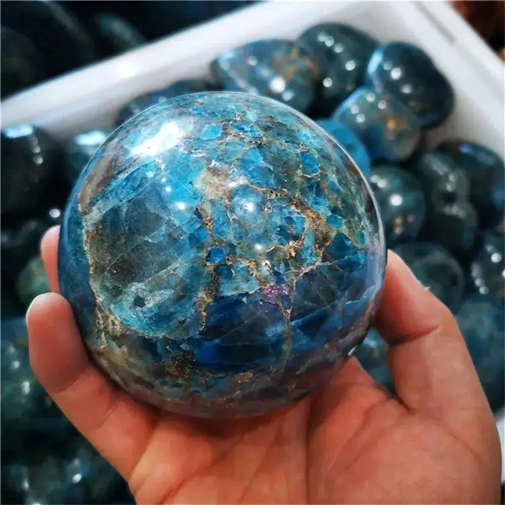 Blue Apatite Sphere