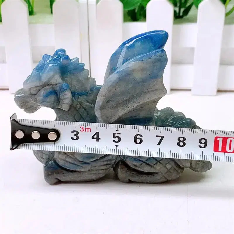 Blue Aventurine Dragon Carving