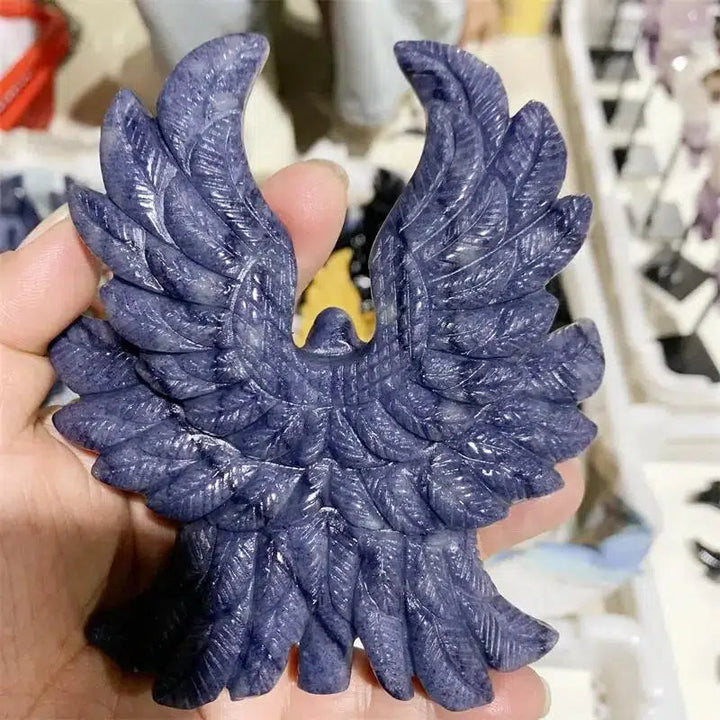 Blue Aventurine Seraph Angel Carving