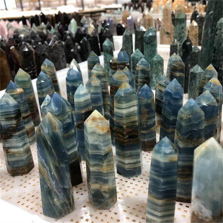 Blue Banded Calcite Tower