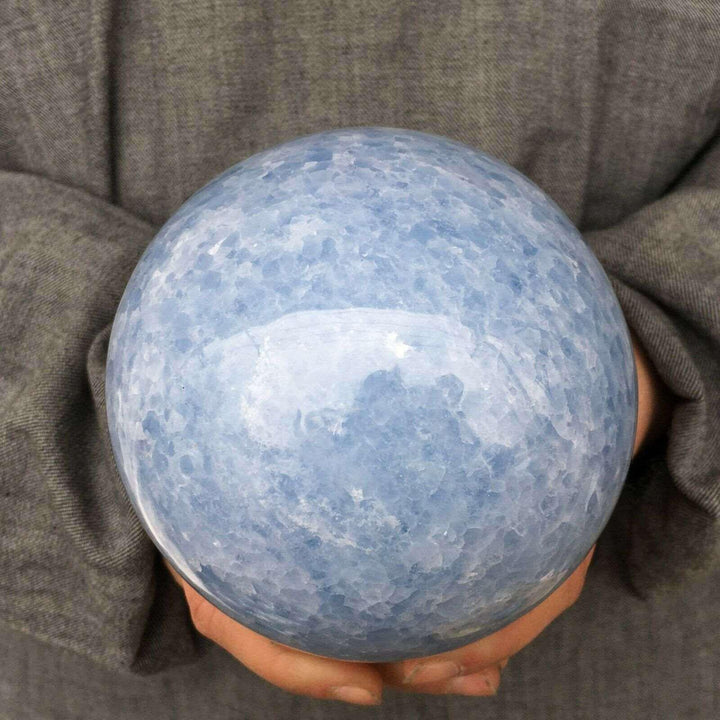 Blue Calcite Crystal Sphere