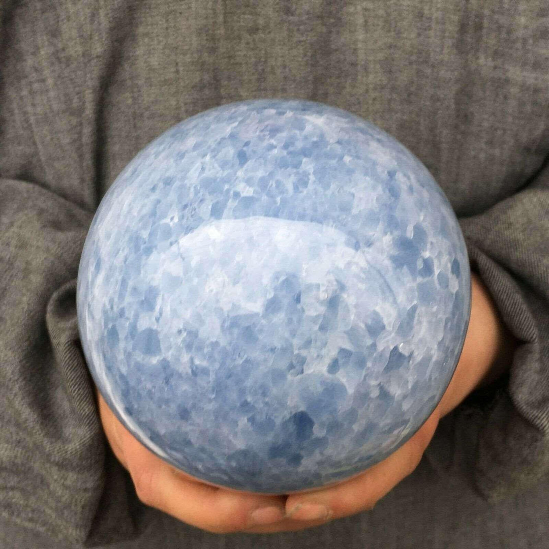 Blue Calcite Crystal Sphere