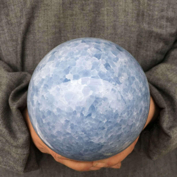 Blue Calcite Crystal Sphere