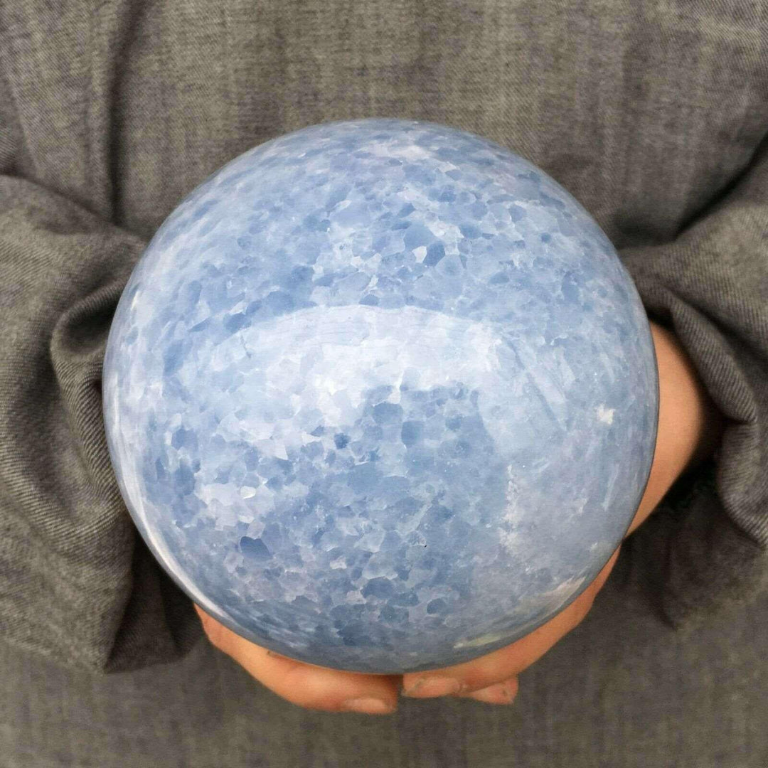 Blue Calcite Crystal Sphere