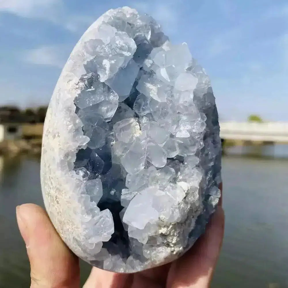 Blue Celestite Crystal Geode