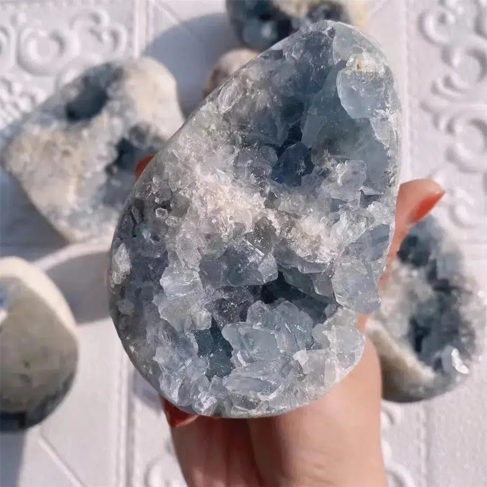 Blue Celestite Crystal Geode