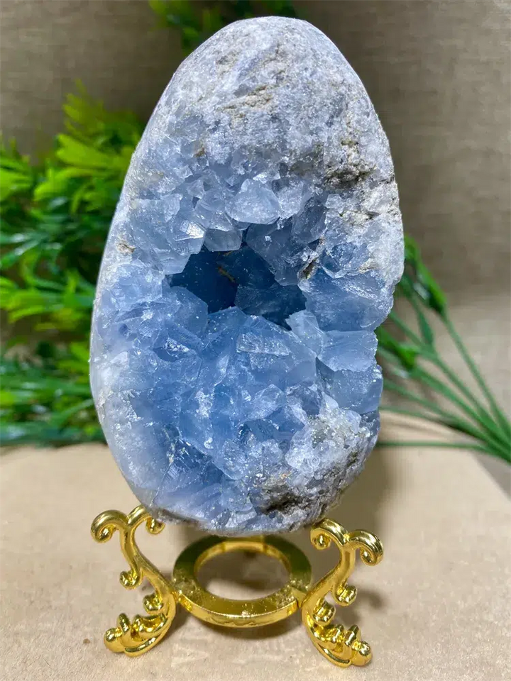 Blue Celestite Crystal Geode