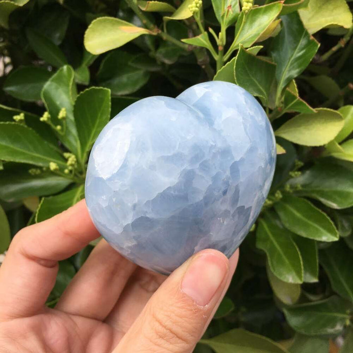 Blue Celestite Crystal Heart