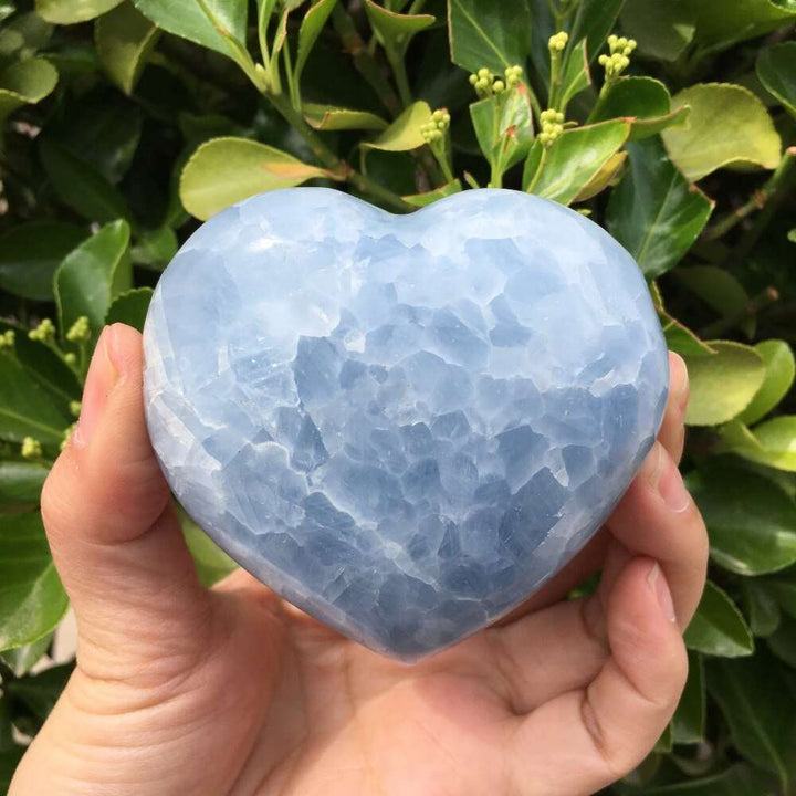 Blue Celestite Crystal Heart