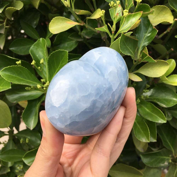 Blue Celestite Crystal Heart