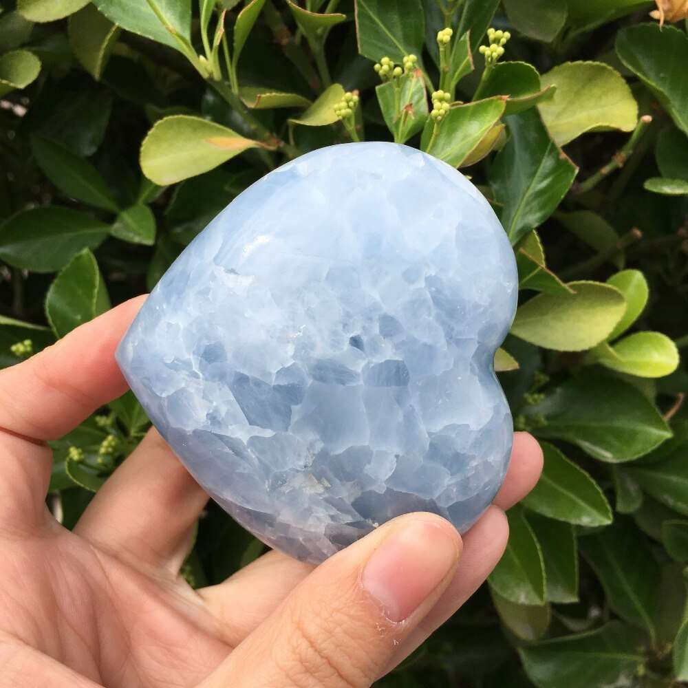 Blue Celestite Crystal Heart