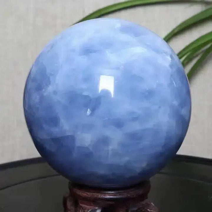 Blue Celestite Crystal Sphere w/t Stand