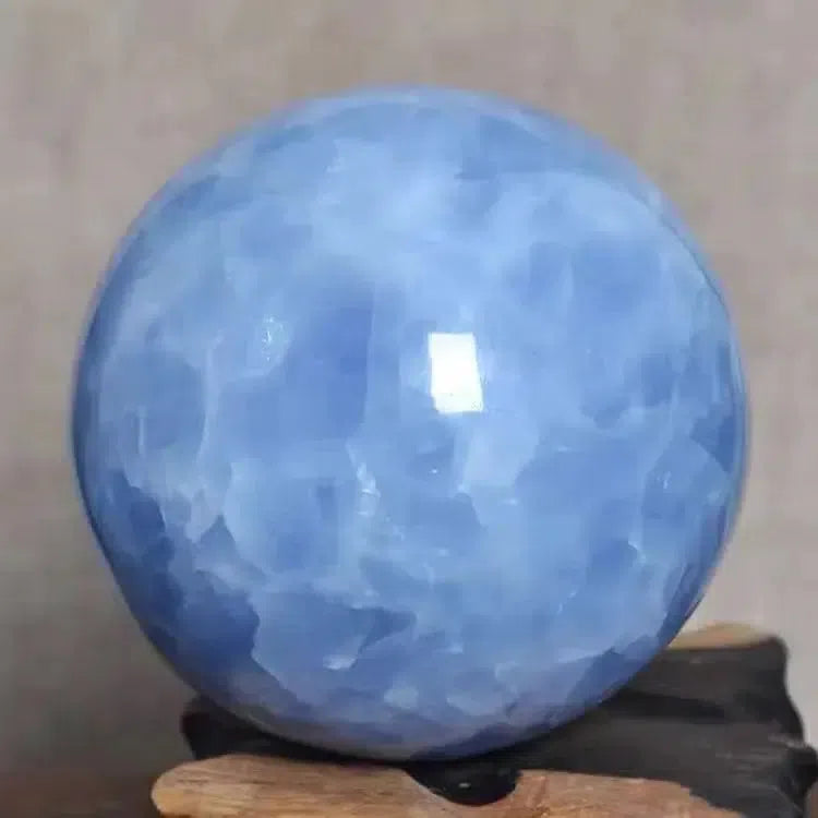 Blue Celestite Crystal Sphere w/t Stand