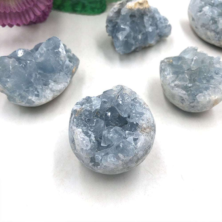 Blue Celestite Druzy Geode