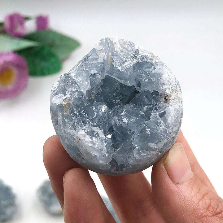 Blue Celestite Druzy Geode