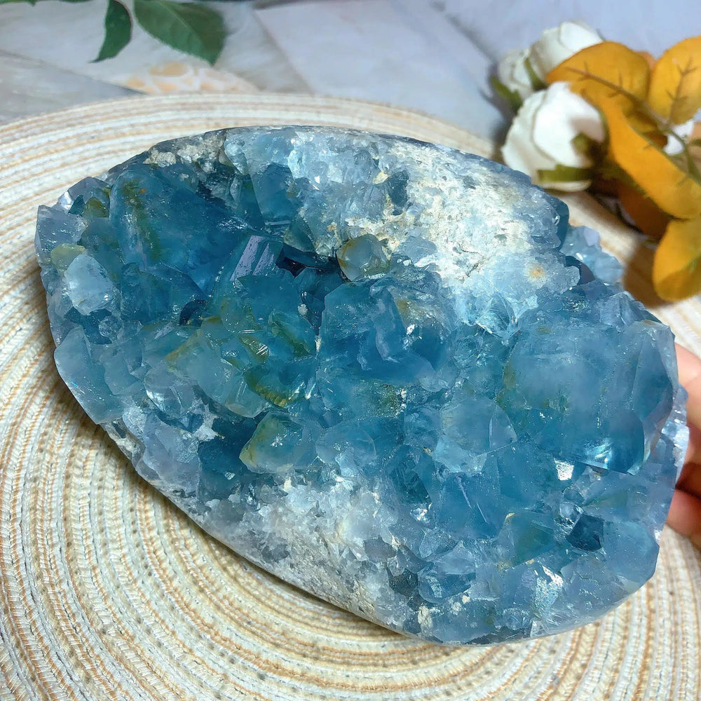 Blue Celestite Large Egg Geode