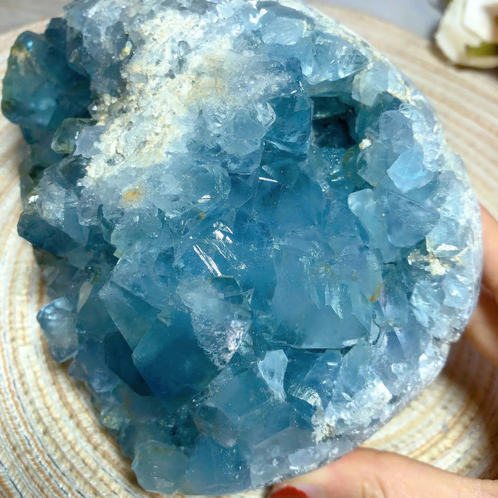 Blue Celestite Large Egg Geode