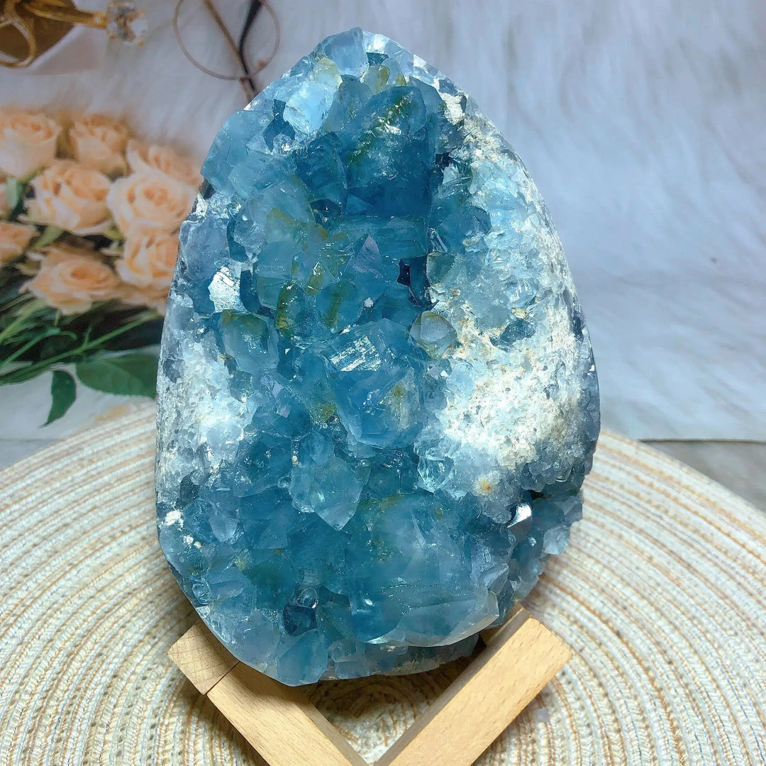 Blue Celestite Large Egg Geode