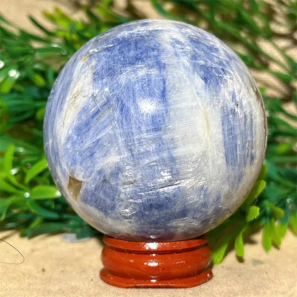 Blue Kyanite Crystal Sphere + Stand