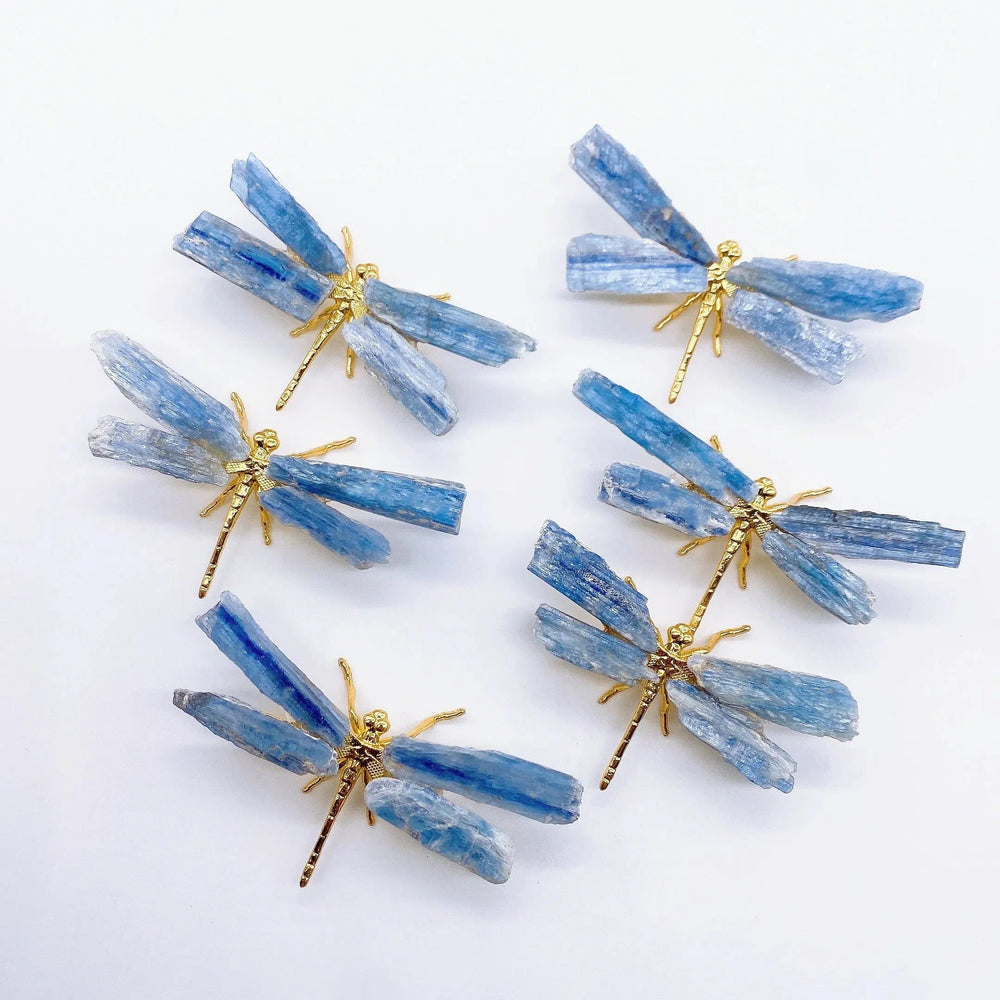 Blue Kyanite Dragonfly Figurine