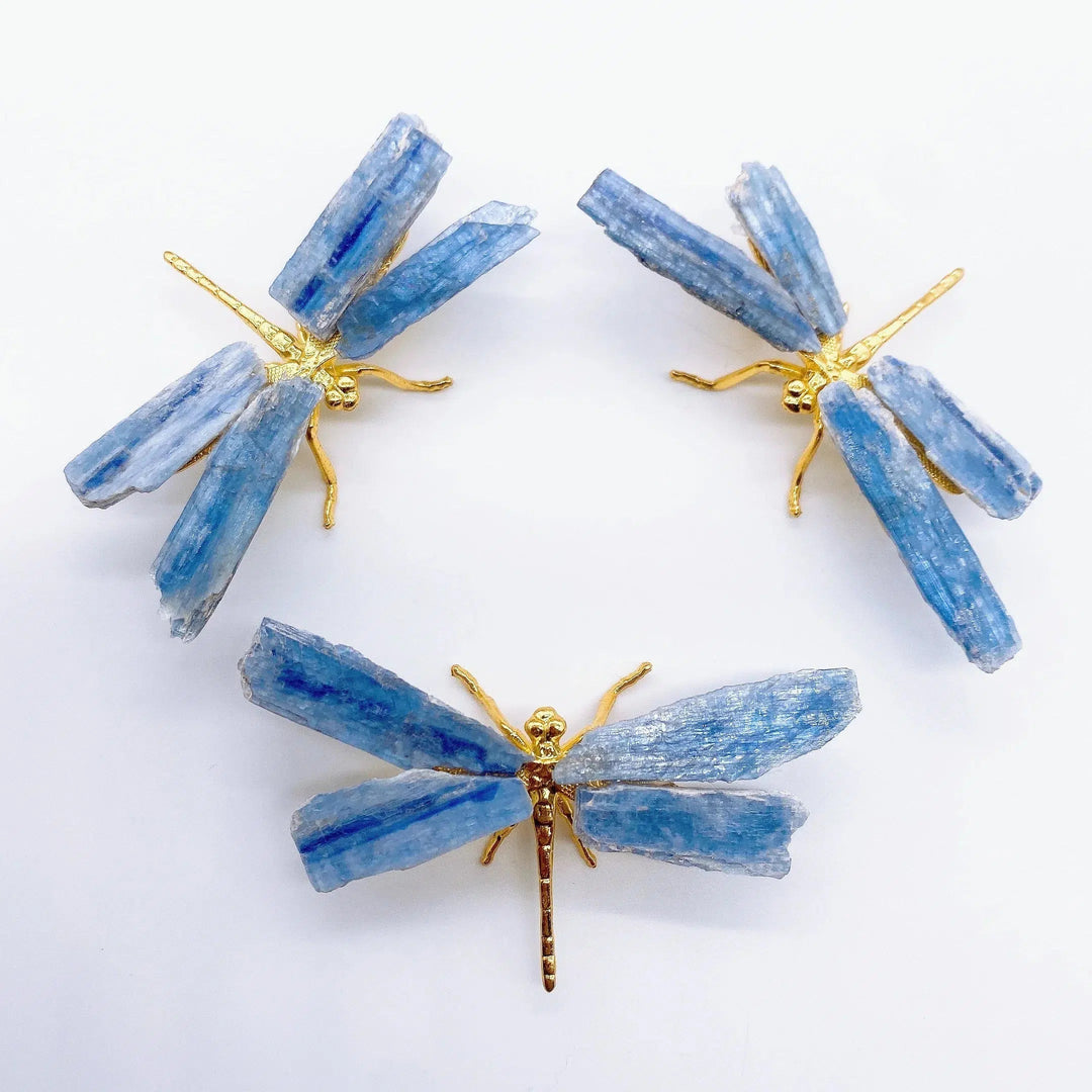 Blue Kyanite Dragonfly Figurine