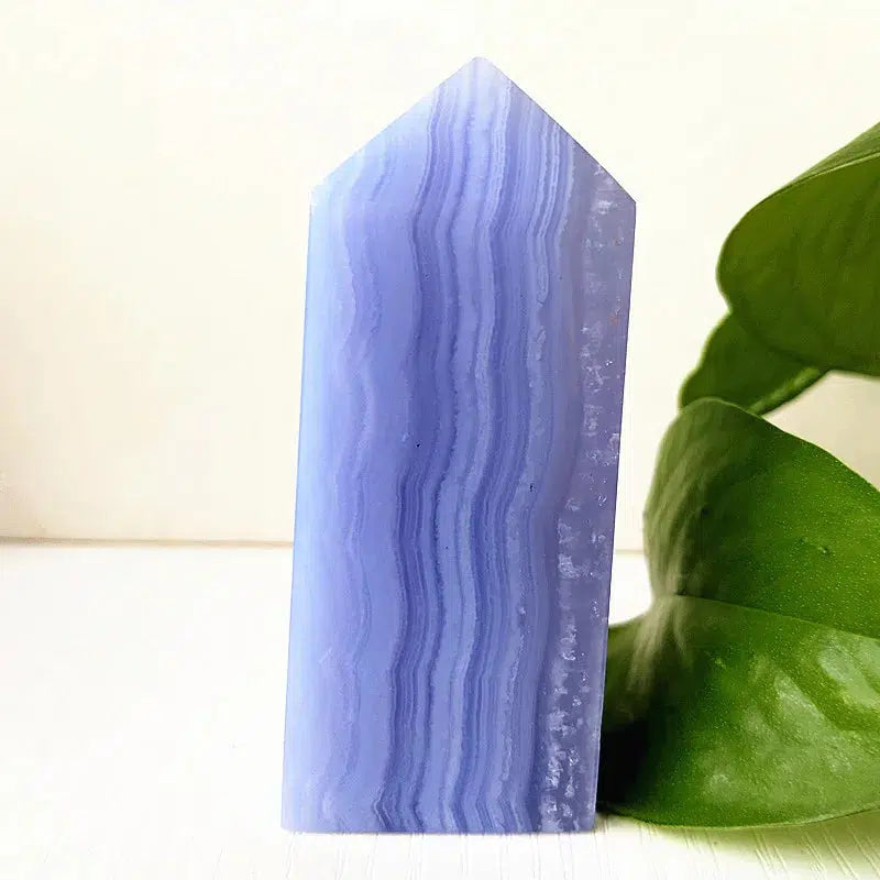 Blue Lace Agate Crystal Tower