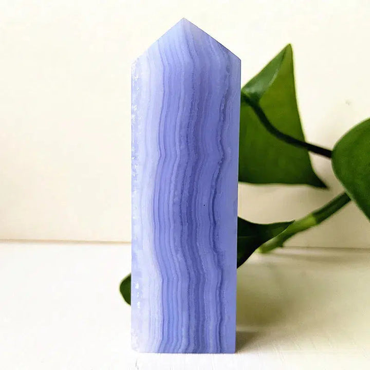 Blue Lace Agate Crystal Tower