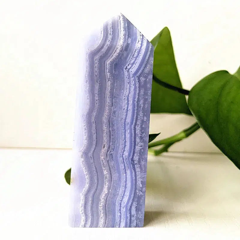 Blue Lace Agate Crystal Tower