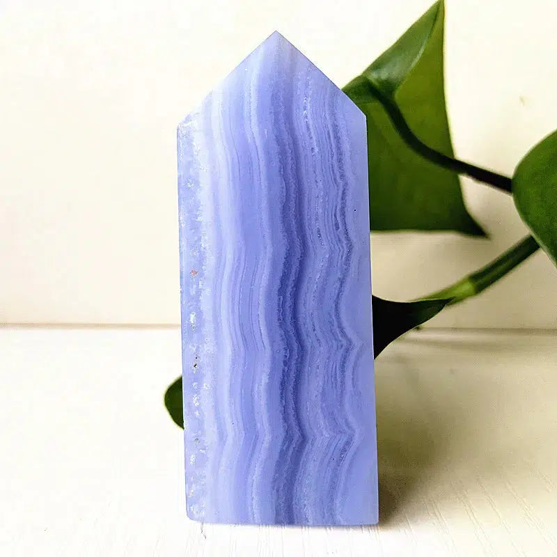 Blue Lace Agate Crystal Tower