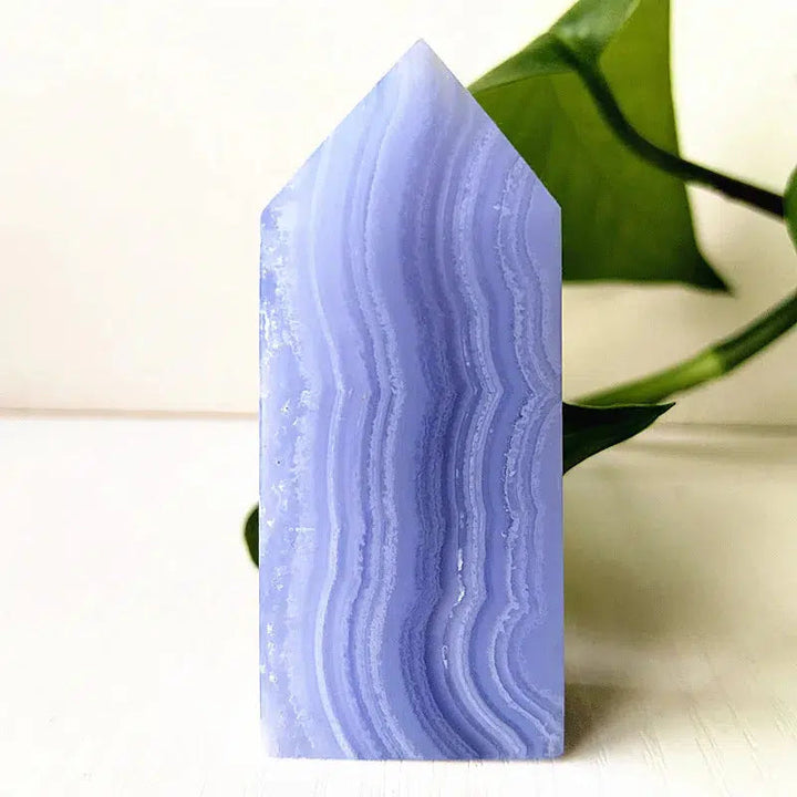 Blue Lace Agate Crystal Tower