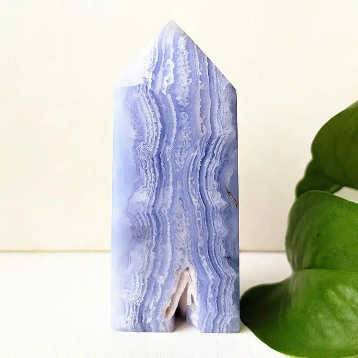 Blue Lace Agate Crystal Tower