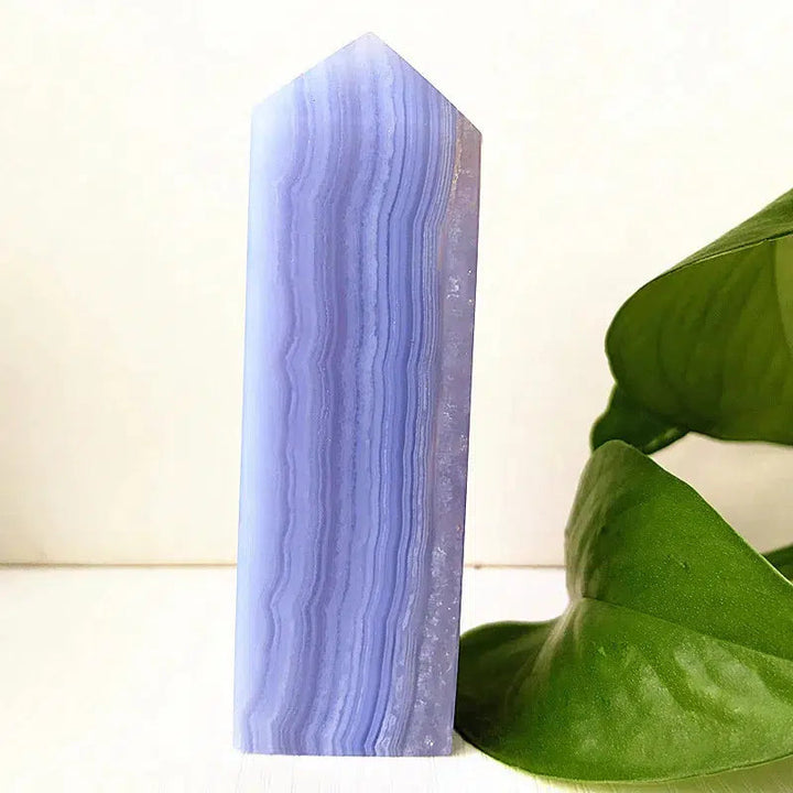 Blue Lace Agate Crystal Tower