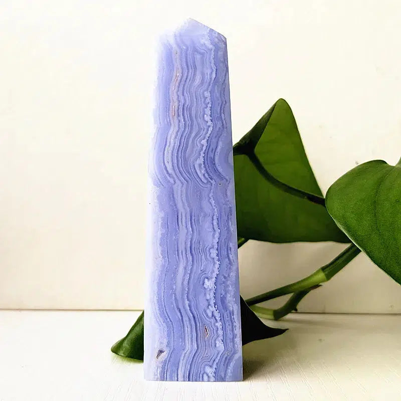 Blue Lace Agate Crystal Tower