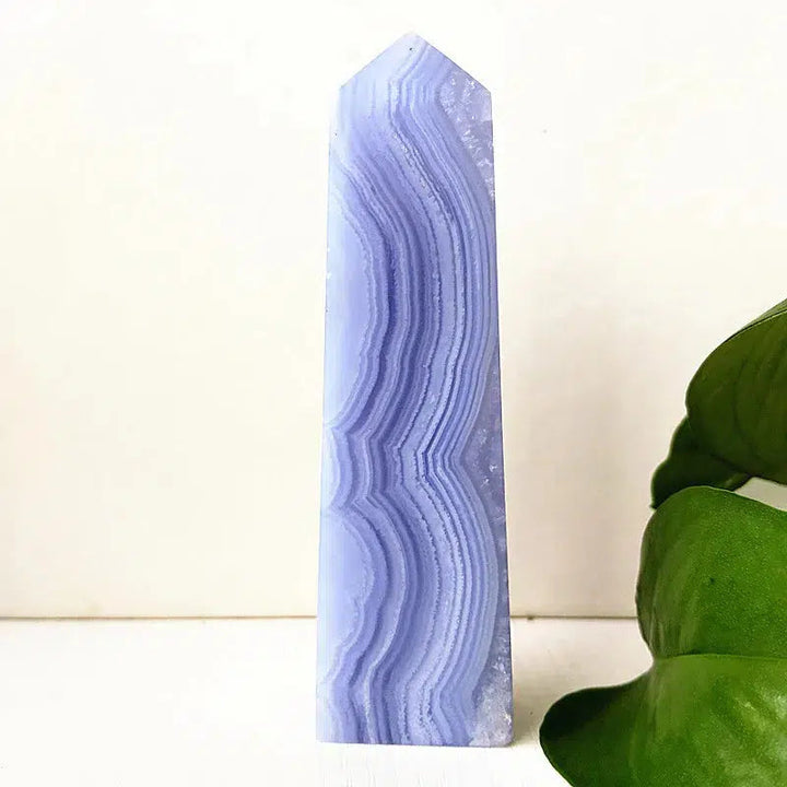 Blue Lace Agate Crystal Tower