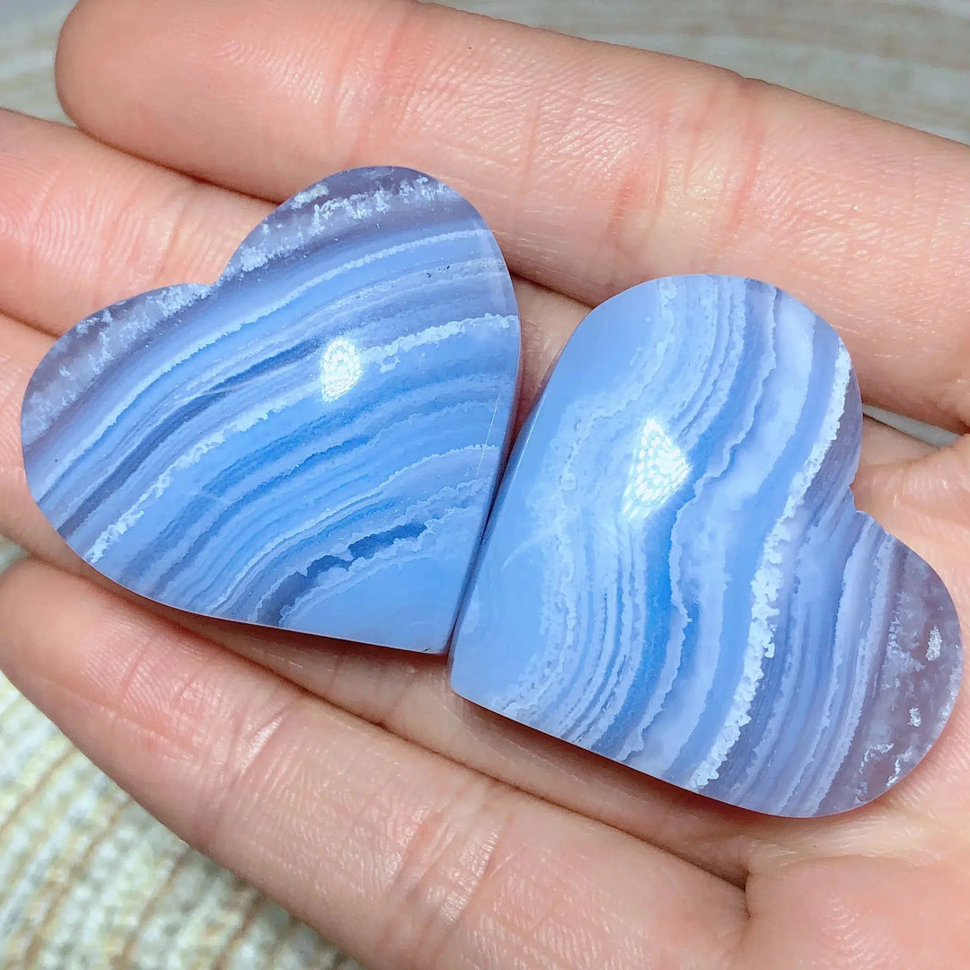 Blue Lace Agate Heart