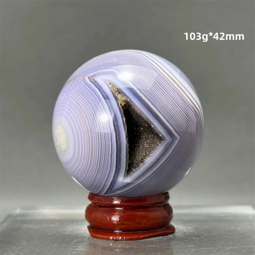 Blue Striped Agate Sphere