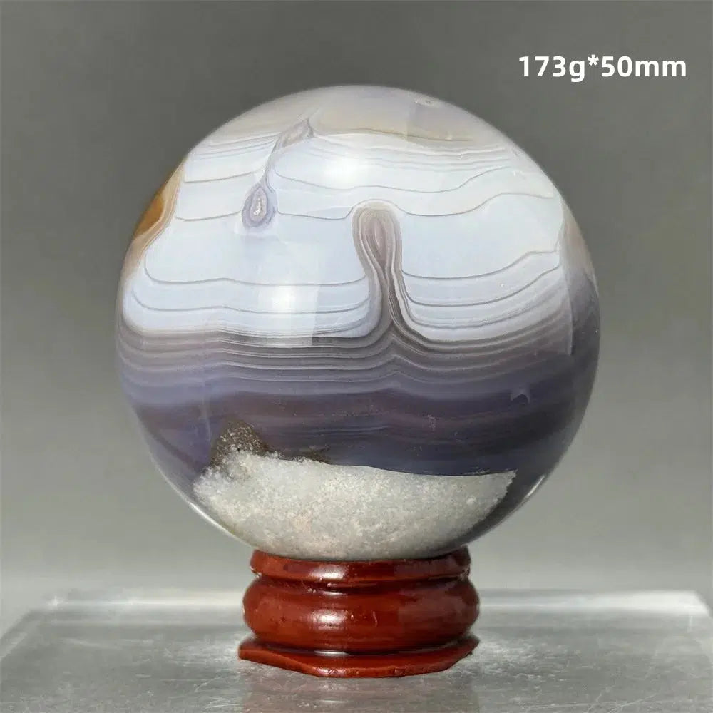 Blue Striped Agate Sphere